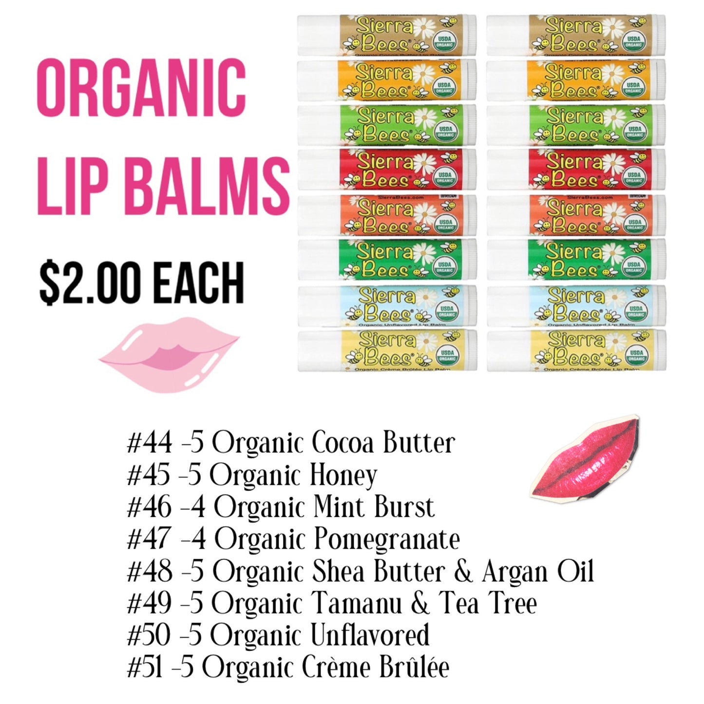 Organic Lip Balms